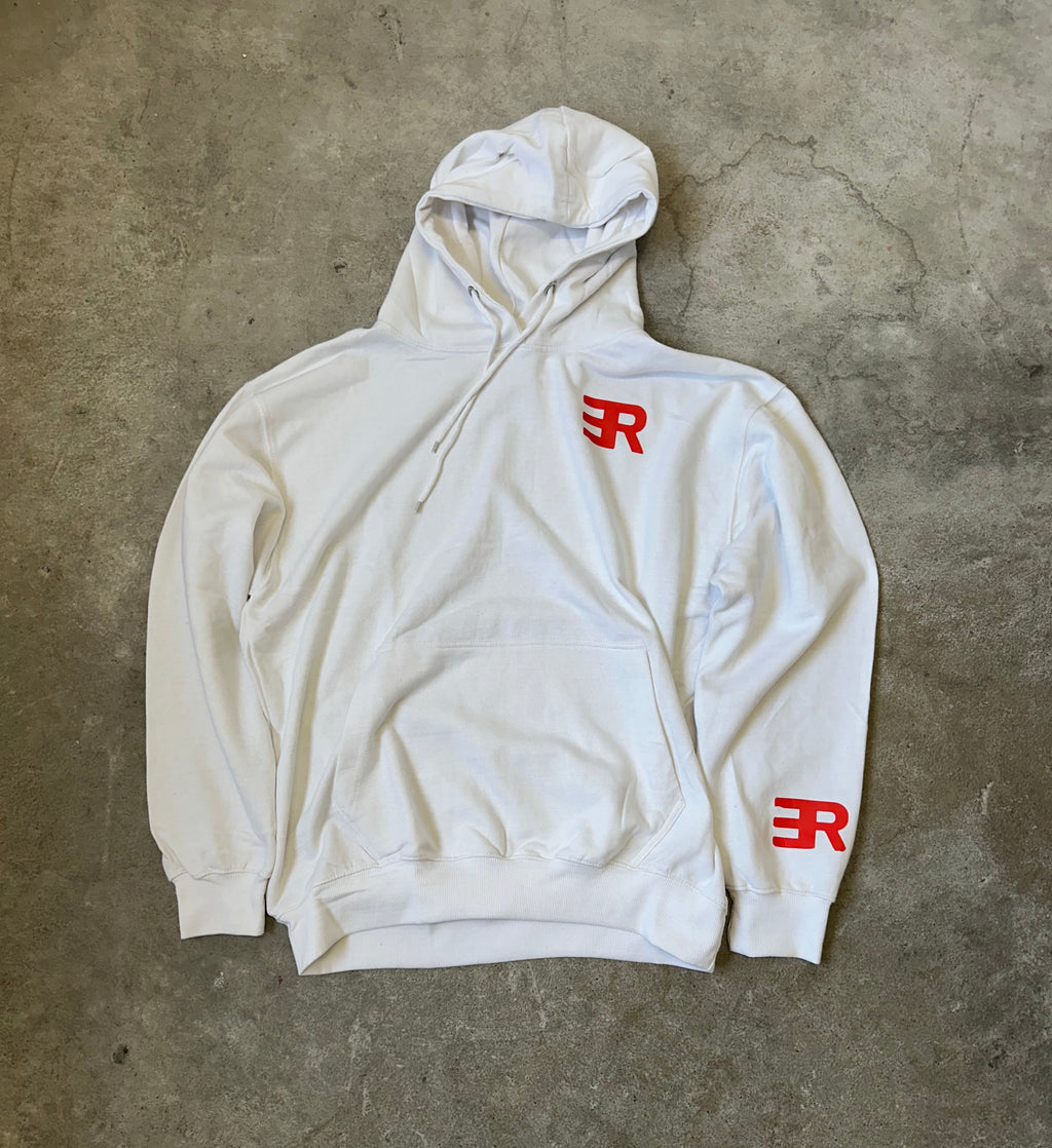 ER pullover Hoodie ( Wit Strings)